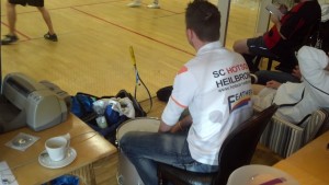 Eventmanager Eike Gehlhaar zimmerte nach belieben auf die Trommel, was so manchen Gegner zur Verzweiflung trieb :)