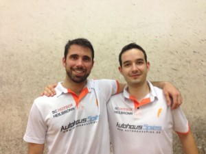 Markus Voit (li.) und Tobias Baab errungen mit den HOTSOX den 5. Rang in der 2. Bundesliga Süd